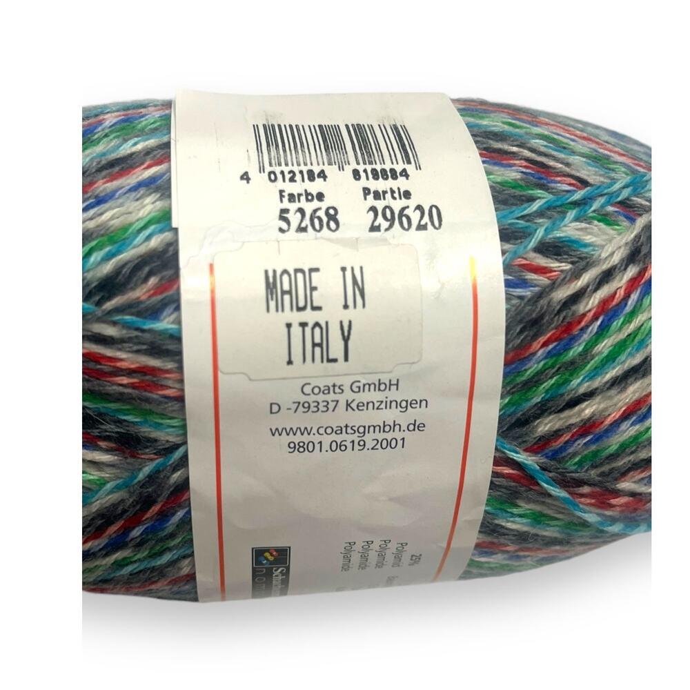 2 Skeins Regia Jacquard Color Cotton Wool Fingering Sock Yarn  🧶 5266 & 5268 - Picture 7 of 12